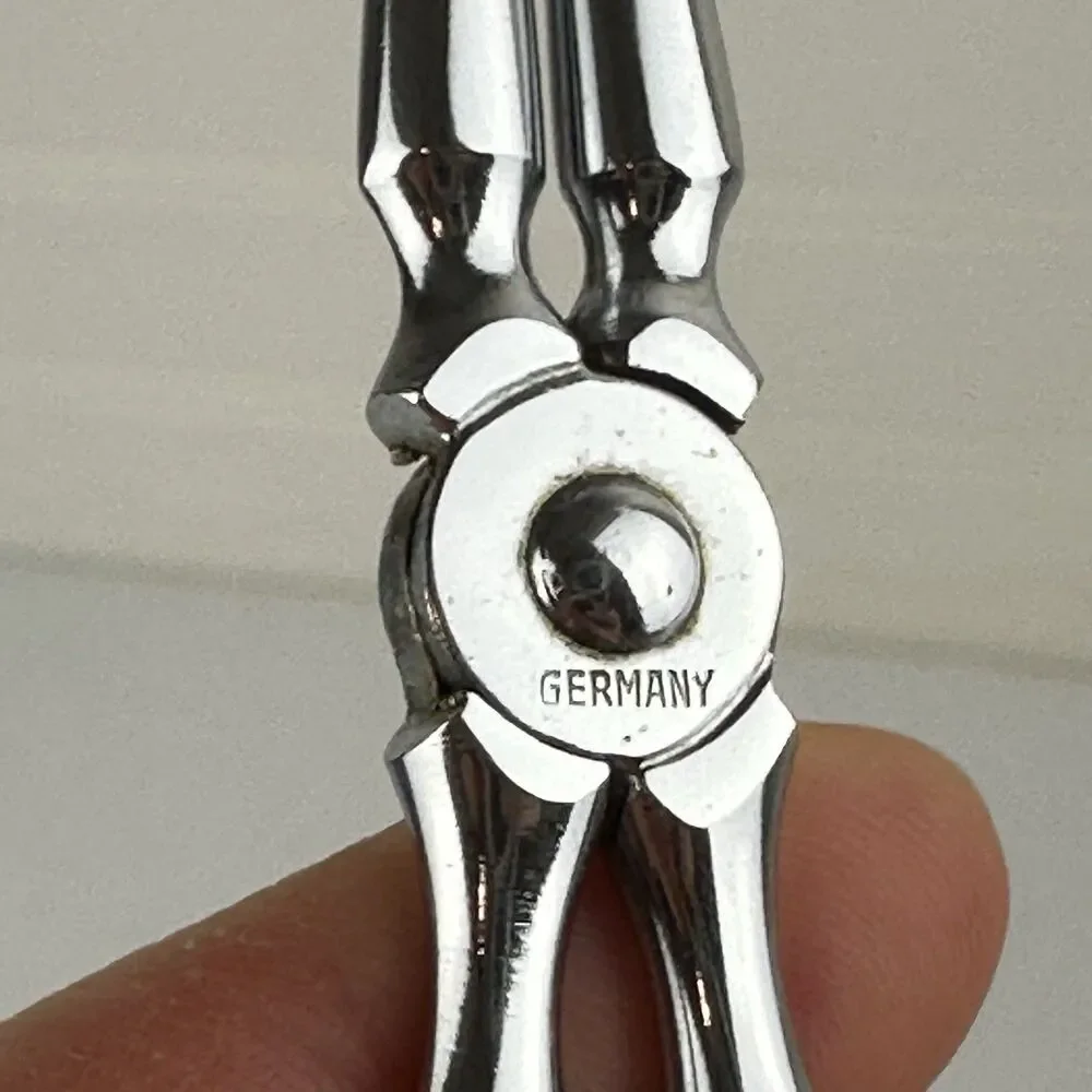 WEB Sterling Handle Ancestry Pattern Germany Stainless Salad Ice Serving Tongs